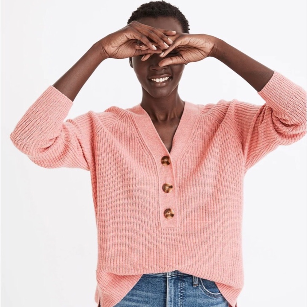Madewell Ribbed Lyle Henley Sweater